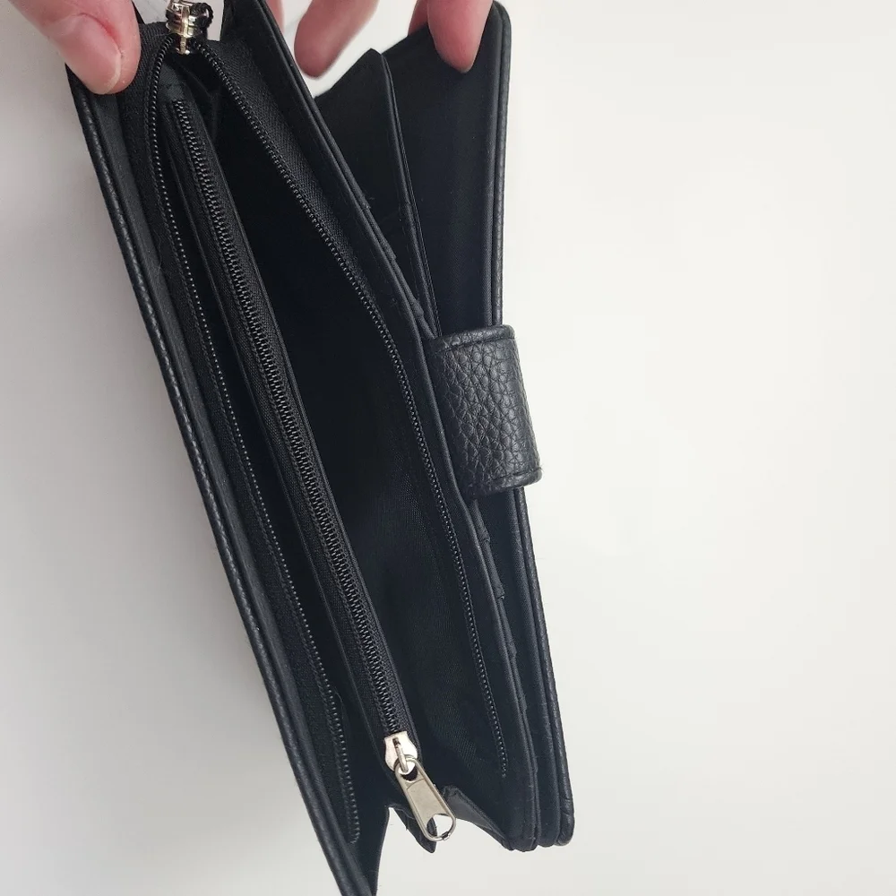 Kim Rogers All In One Wallet 8 X 5 New With Tags Black One Size